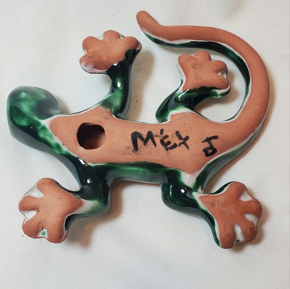 Mexican Talavera Pottery Gecko Lizard Hand Painted Porcelain Ceramic Figurine - Picture 9 of 9